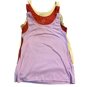Old Navy women’s Tank Tops 2X-3X - Lavender, Red, Yellow ribbed undershirt
